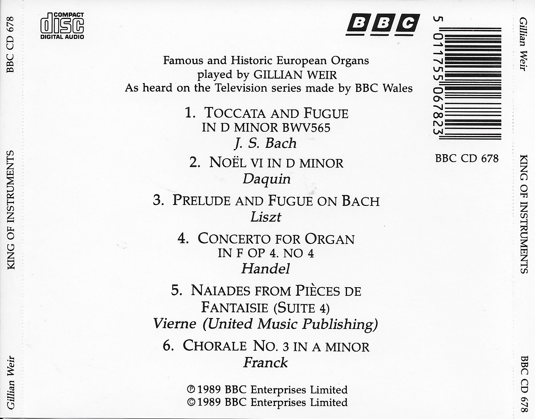 Back cover of BBCCD678
